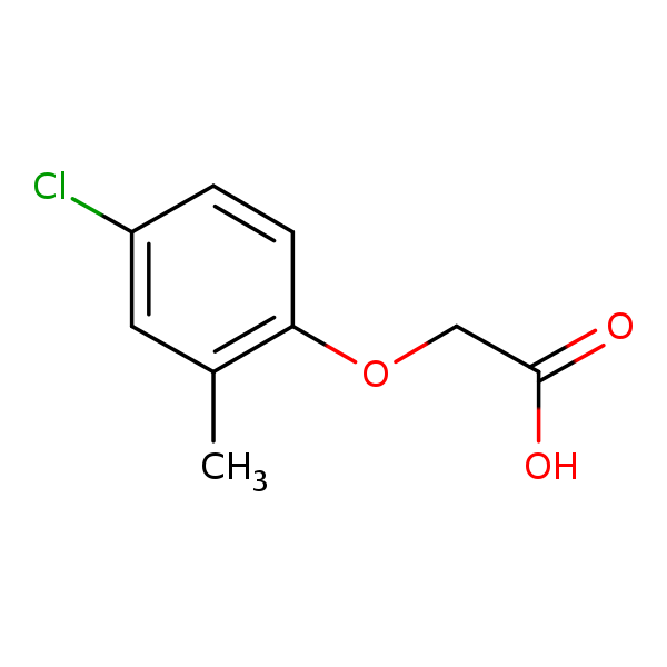 Structural image of 2-(4-Chloro-2-methylphenoxy)acetic acid