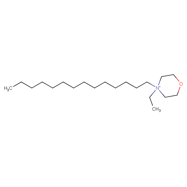 Structural image of 4-Ethyl-4-tetradecylmorpholin-4-ium