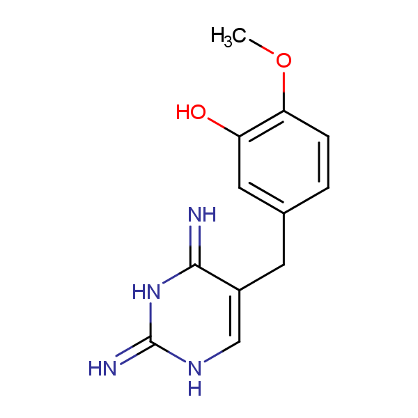 Structural image of 2,4-NH2PYRIMIDINE,5(3-OH-4MEO)BENZYL