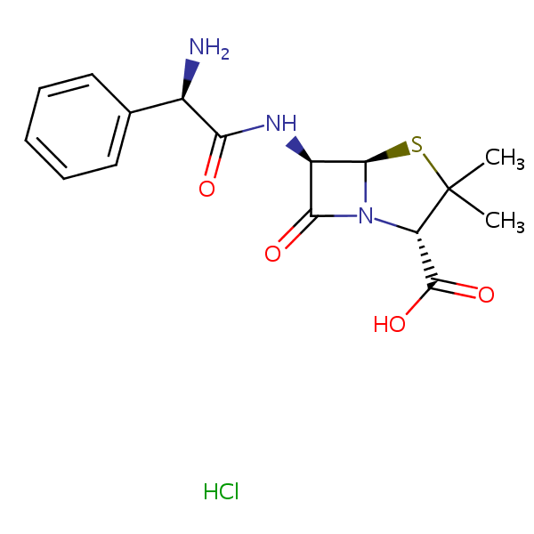 Structural image of Ampicillin hydrochloride