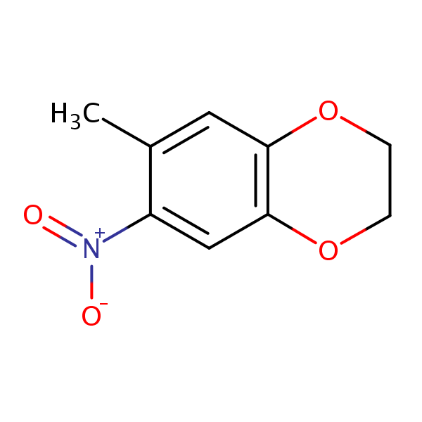 Structural image of 1,4-Benzodioxan, 7-methyl-6-nitro-