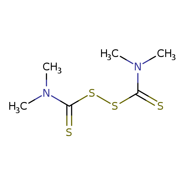 Structural image of Bis(dimethylaminothiocarbonyl) disulfide