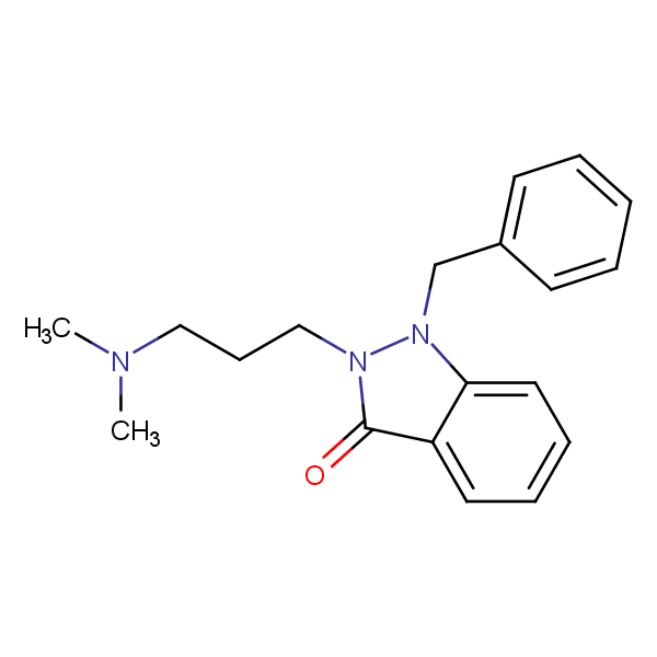 Structural image of 1-Benzyl-2-[3-(dimethylamino)propyl]-1,2-dihydro-3H-indazol-3-one