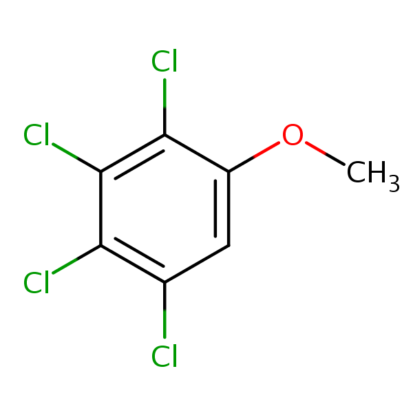 Structural image of 2,3,4,5-Tetrachloroanisole