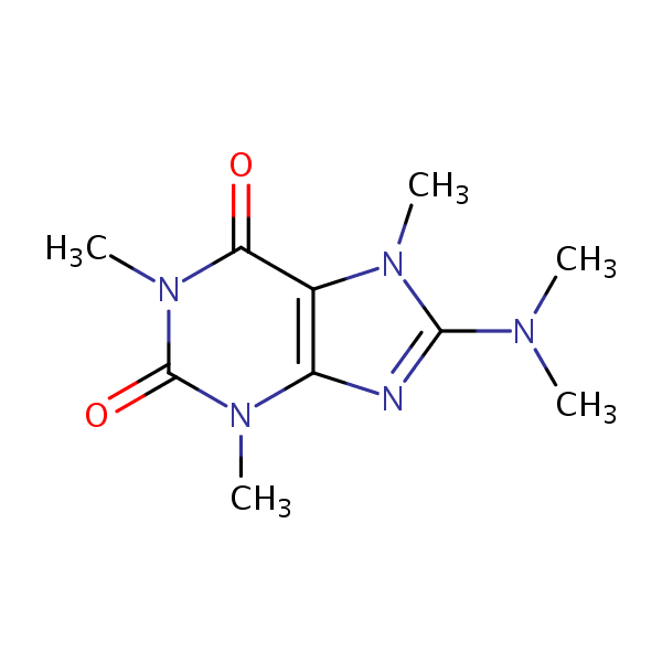 Structural image of 8-(Dimethylamino)-1,3,7-trimethyl-3,7-dihydro-1H-purine-2,6-dione