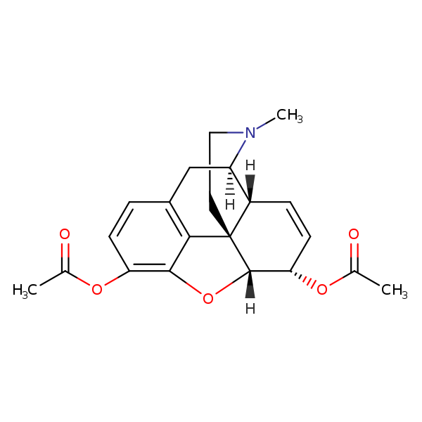 Structural image of 3,6-Diacetylmorphine
