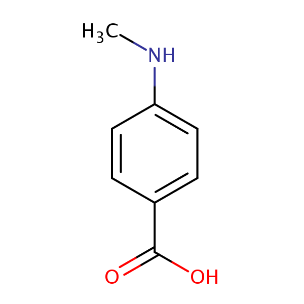 Structural image of Benzoic acid, 4-(methylamino)-