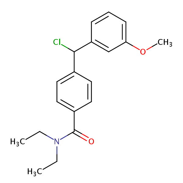 Structural image of 4-[Chloro(3-methoxyphenyl)methyl]-N,N-diethylbenzamide