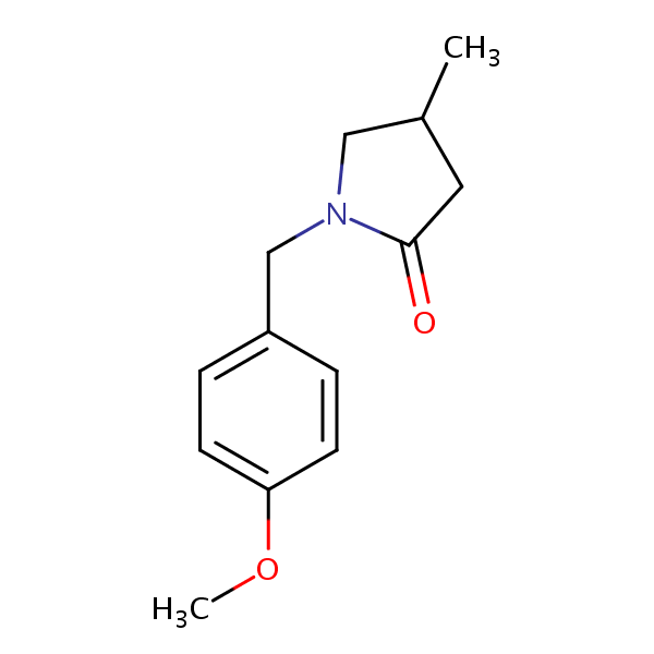 Structural image of 2-Pyrrolidinone, 1-[(4-methoxyphenyl)methyl]-4-methyl-