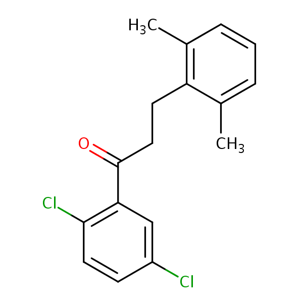 Structural image of 1-(2,5-Dichlorophenyl)-3-(2,6-dimethylphenyl)propan-1-one