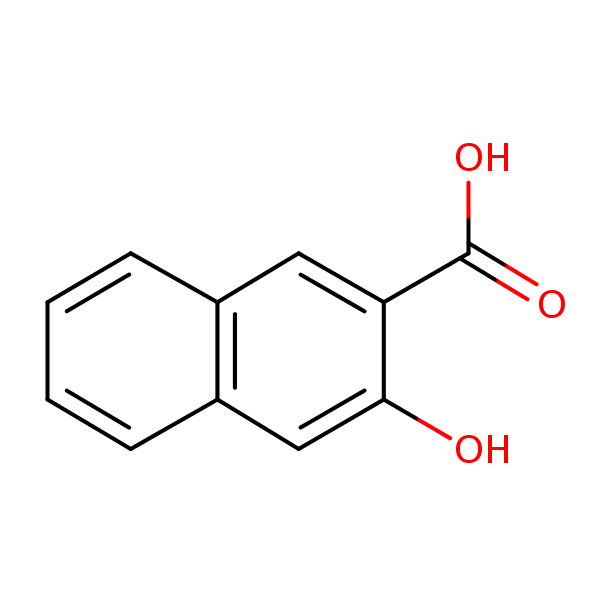 Structural image of 3-Hydroxy-2-naphthoic acid
