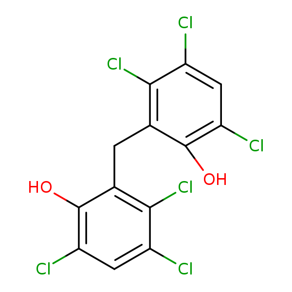 Structural image of Hexachlorophene