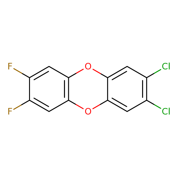 Structural image of 2,3-Dichloro-7,8-difluorooxanthrene
