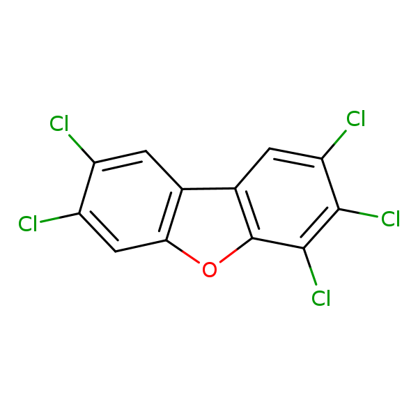 Structural image of 2,3,4,7,8-Pentachlorodibenzofuran