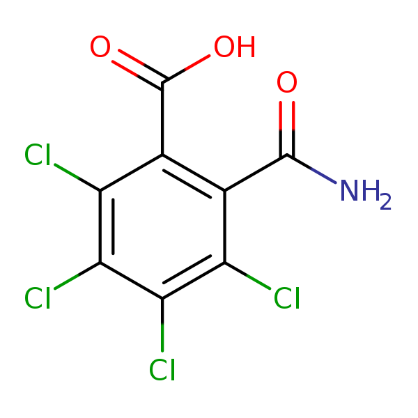 Structural image of 2-Carbamoyl-3,4,5,6-tetrachlorobenzoic acid