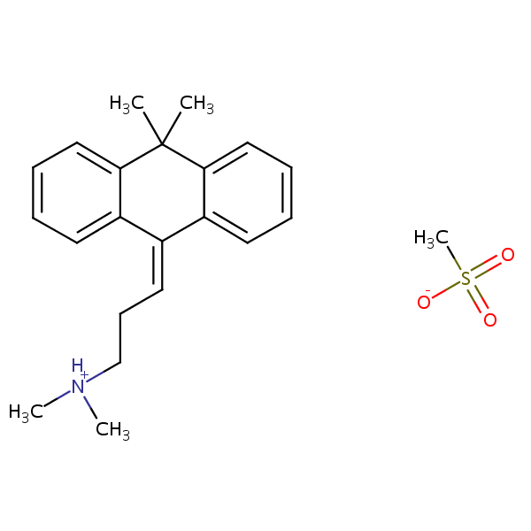 Structural image of 3-(10,10-Dimethyl-9(10H)-anthrylidene)propyl(dimethyl)ammonium methanesulphonate