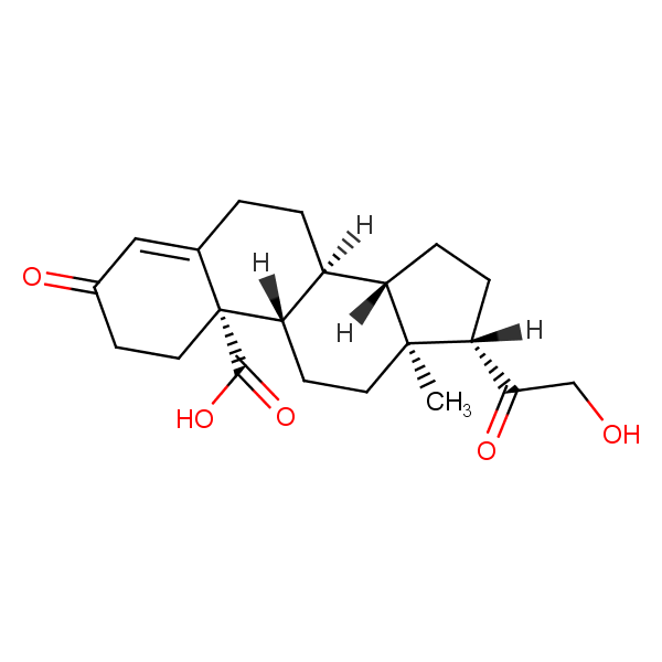 Structural image of 21-Hydroxy-3,20-dioxopregn-4-en-19-oic acid