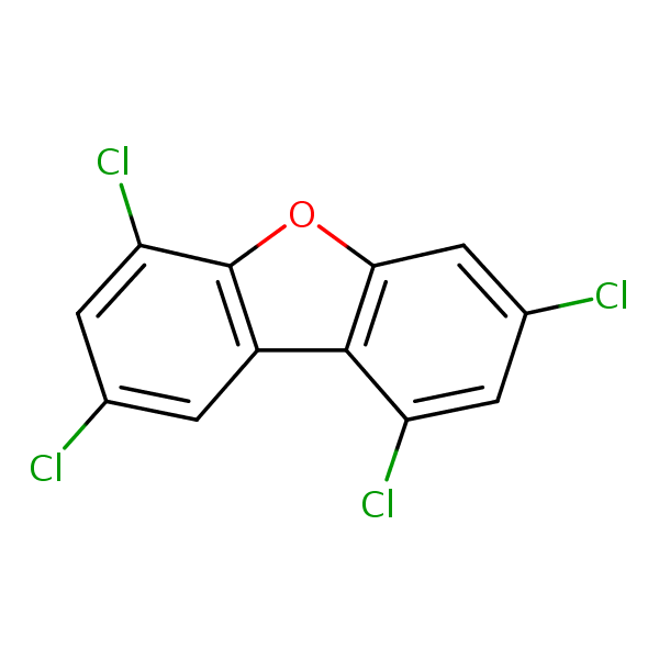 Structural image of 1,3,6,8-Tetrachlorodibenzofuran