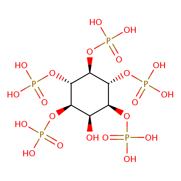 Structural image of myo-Inositol 1,3,4,5,6-pentaphosphate