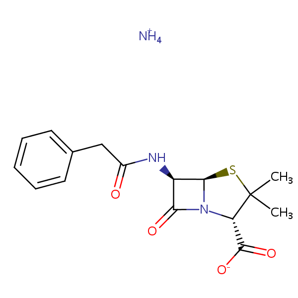 Structural image of Penicillin G ammonium