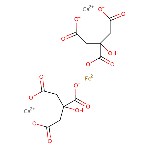 Structural image of Ferrous calcium citrate