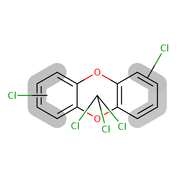 Structural image of Pentachlorodibenzodioxin