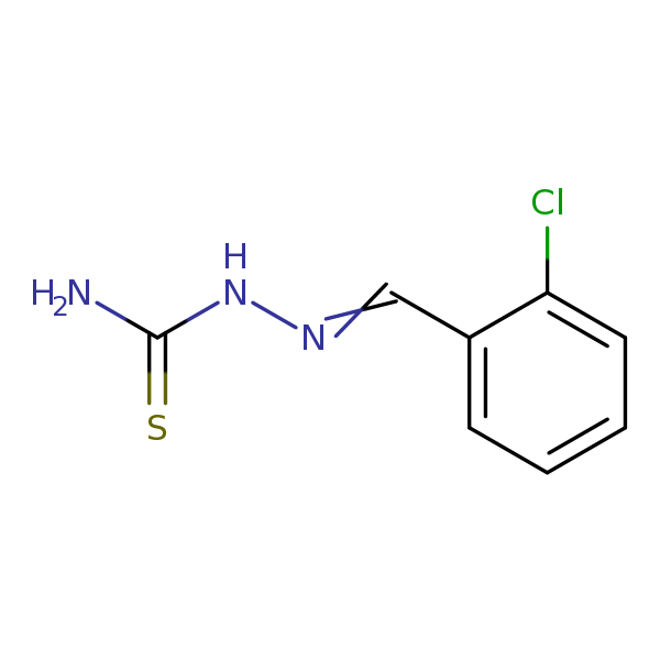 Structural image of 2-[(2-Chlorophenyl)methylidene]hydrazine-1-carbothioamide