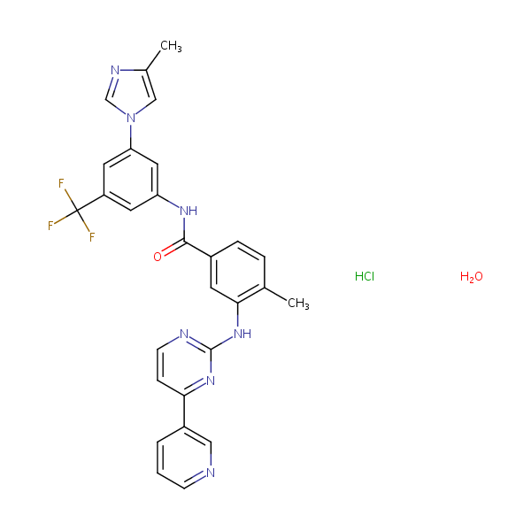 Structural image of Nilotinib hydrochloride monohydrate