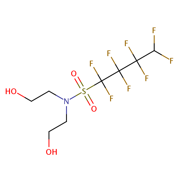 Structural image of 1,1,2,2,3,3,4,4-Octafluoro-N,N-bis(2-hydroxyethyl)butane-1-sulphonamide