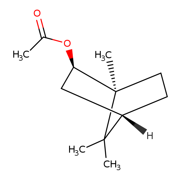 Structural image of (+/-)-Bornyl acetate