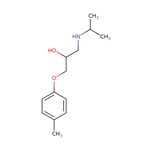 Structural image of 1-(4-methylphenoxy)-3-(propan-2-ylamino)propan-2-ol