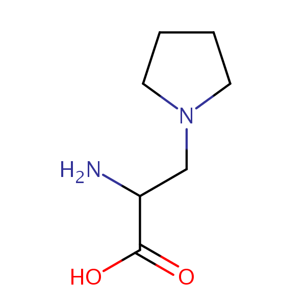 Structural image of 1-PYRROLIDINEPROPANOIC ACID, ALPHA-AMINO-