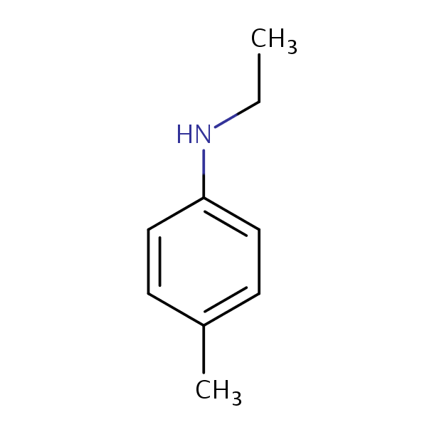 Structural image of Benzenamine, N-ethyl-4-methyl-