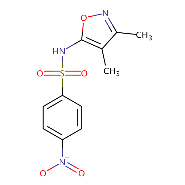 Structural image of N-(3,4-Dimethyl-1,2-oxazol-5-yl)-4-nitrobenzene-1-sulfonamide