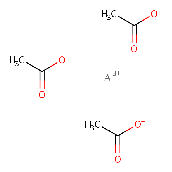 Structural image of Acetic acid, aluminum salt (3:1)