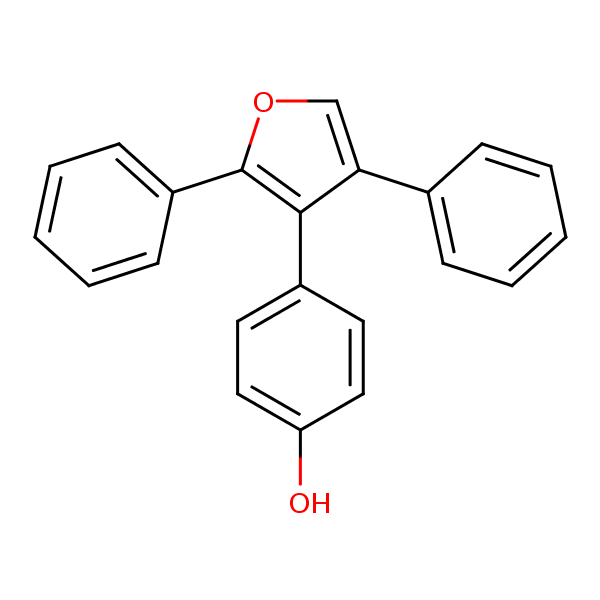 Structural image of Phenol, p-(2,4-diphenyl-3-furyl)-