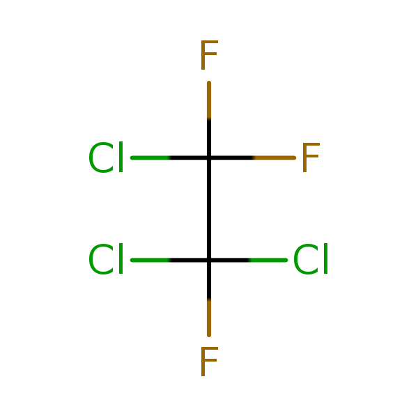Structural image of 1,1,2-Trichloro-1,2,2-trifluoroethane