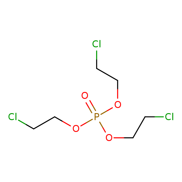 Structural image of Tris(2-chloroethyl) phosphate