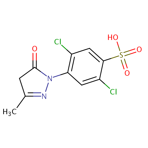 Structural image of Benzenesulfonic acid, 2,5-dichloro-4-(4,...