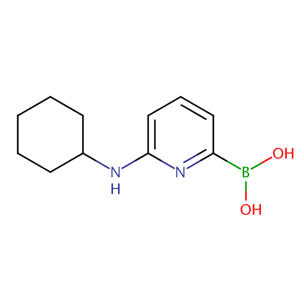 Structural image of [6-(Cyclohexylamino)pyridin-2-yl]boronic acid