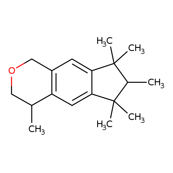 Structural image of 1,3,4,6,7,8-Hexahydro-4,6,6,7,8,8-hexamethylcyclopenta[g]-2-benzopyran