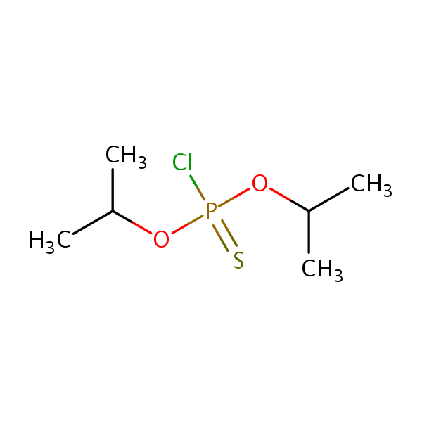 Structural image of Phosphorochloridothioic acid, O,O-diisopropyl ester