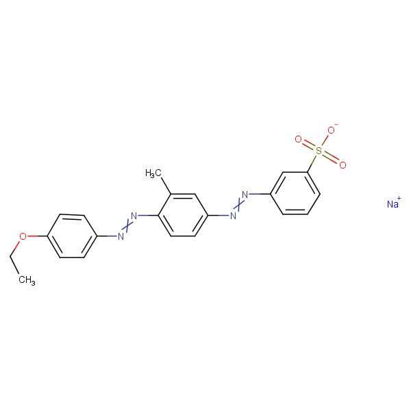 Structural image of Benzenesulfonic acid, 3-[2-[4-[2-(4-ethoxyphenyl)diazenyl]-3-methylphenyl]diazenyl]-, sodium salt (1:1)