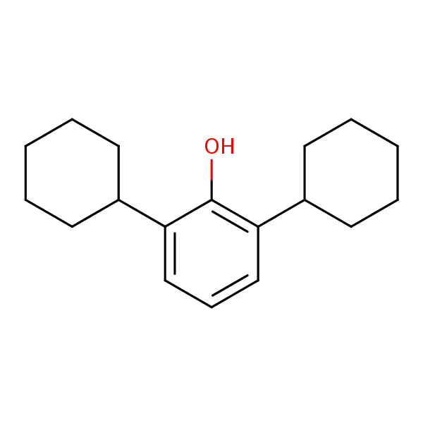 Structural image of 2,6-Dicyclohexylphenol