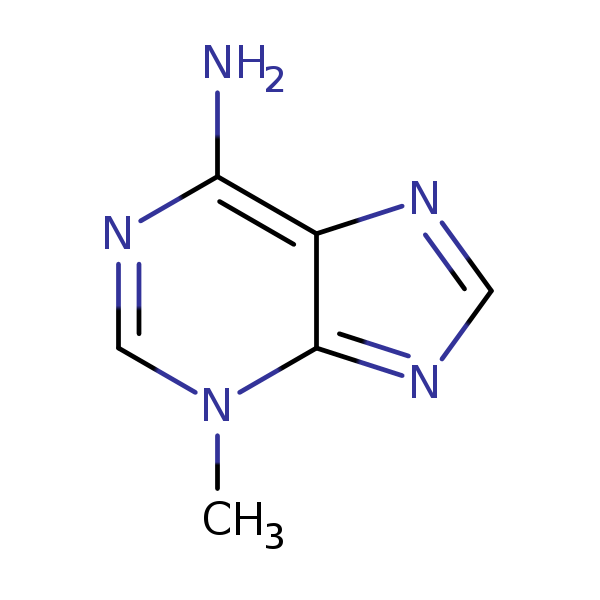 Structural image of 3-Methyladenine