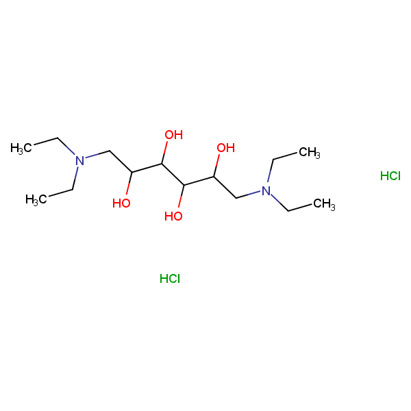 Structural image of 1,6-Dideoxy-1,6-bis(diethylamino)hexitol--hydrogen chloride (1/2)