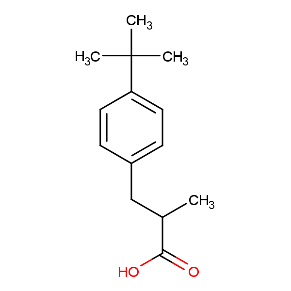 Structural image of 3-(4-tert-Butylphenyl)-2-methylpropanoic...