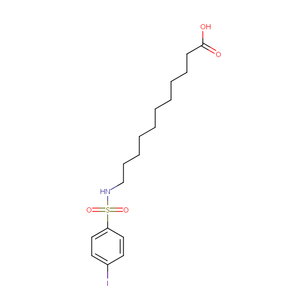 Structural image of N-11-(4-Iodophenylsulfonamide)undecanoic acid