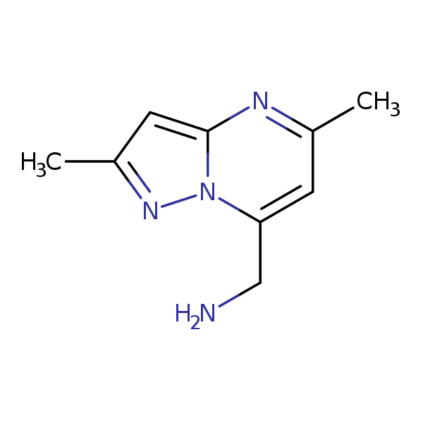 Structural image of 2,5-Dimethylpyrazolo[1,5-a]pyrimidine-7-methanamine
