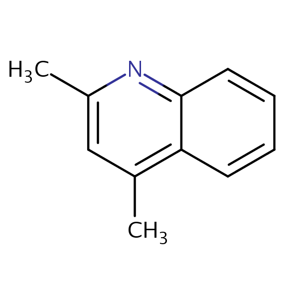 Structural image of Quinoline, 2,4-dimethyl-